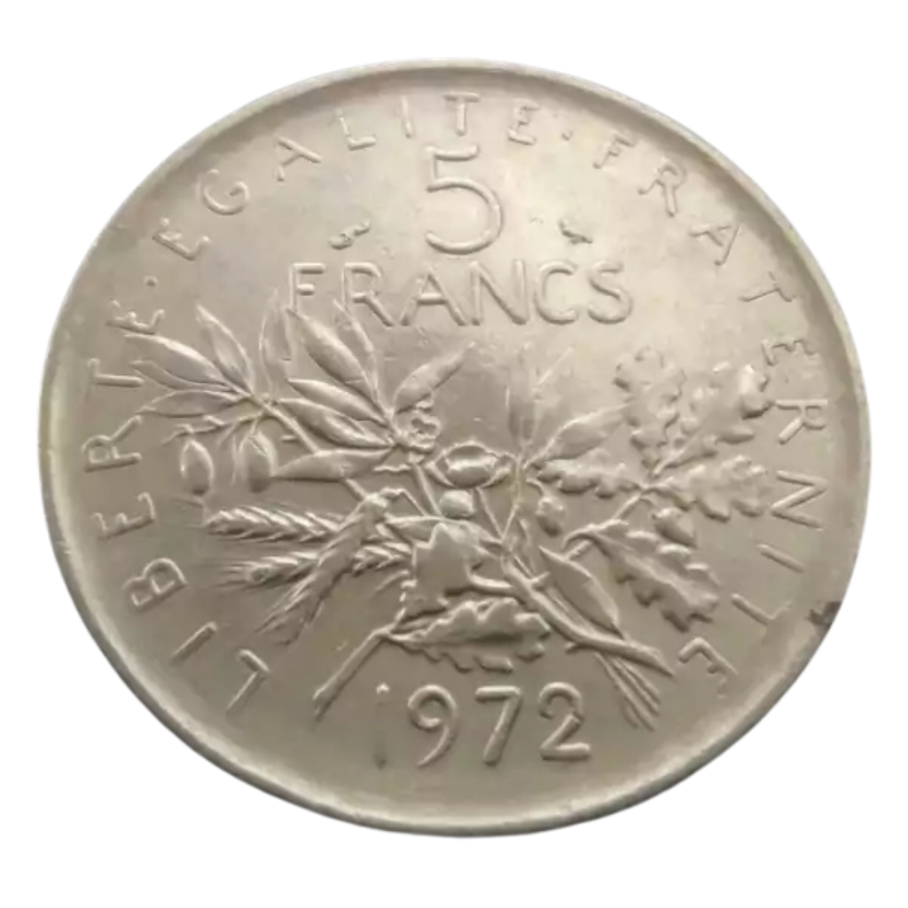 Moeda 5 Francos 1972 - França
