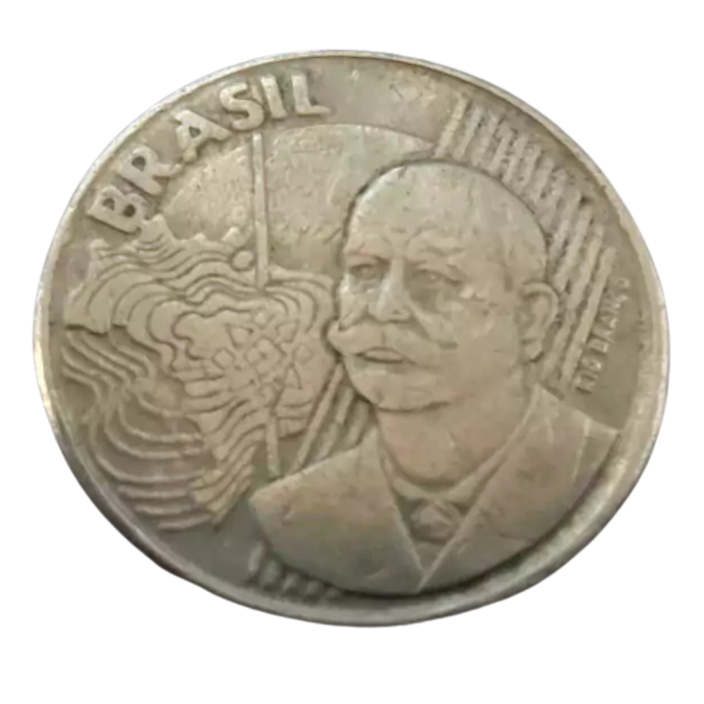Moeda 50 Centavos 1998 Brasil - MBC - Imagem 3
