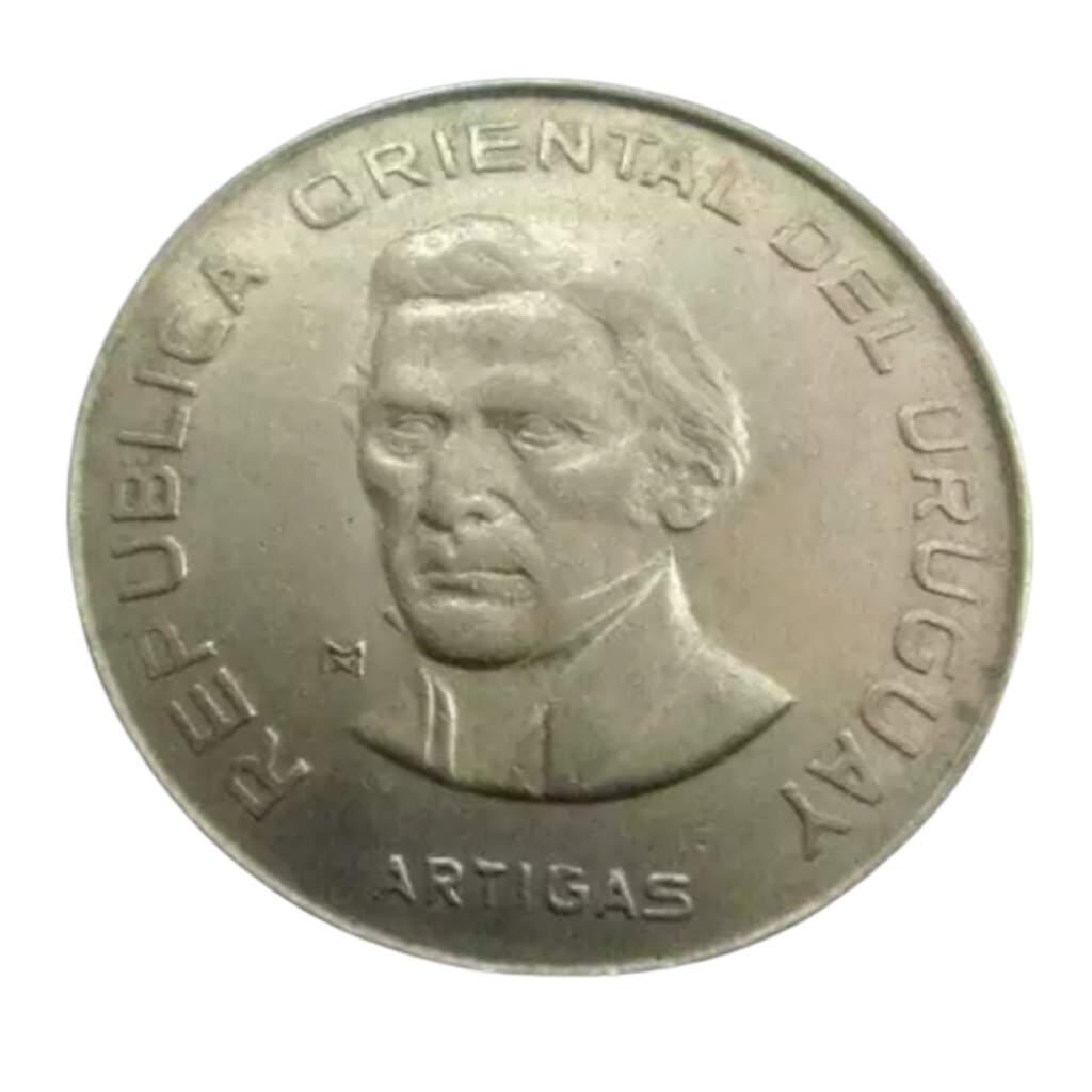 Moeda 100 Pesos 1973 - Uruguai - Imagem 3