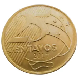 Moeda 25 Centavos 2017 Brasil - MBC