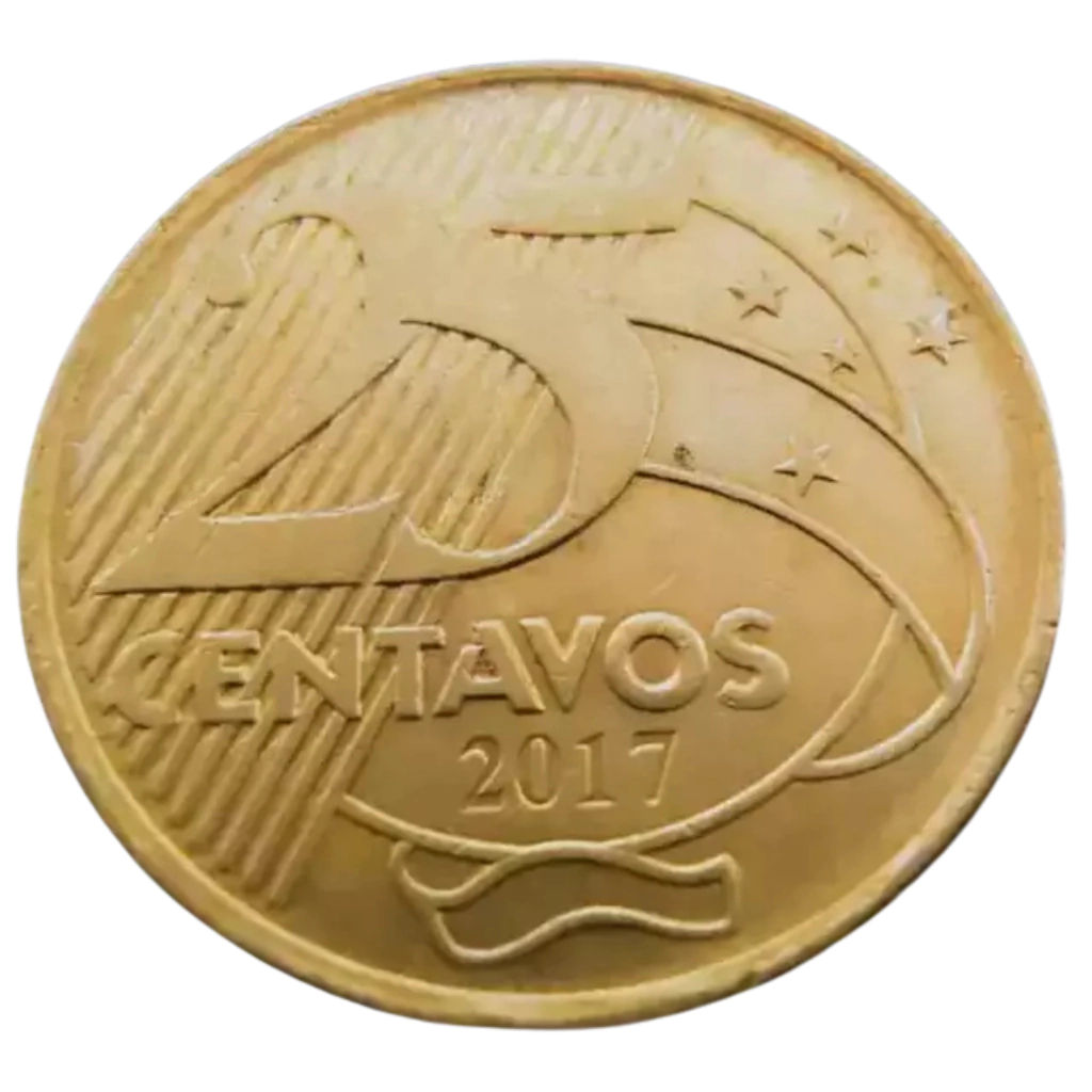 Moeda 25 Centavos 2017 Brasil - MBC