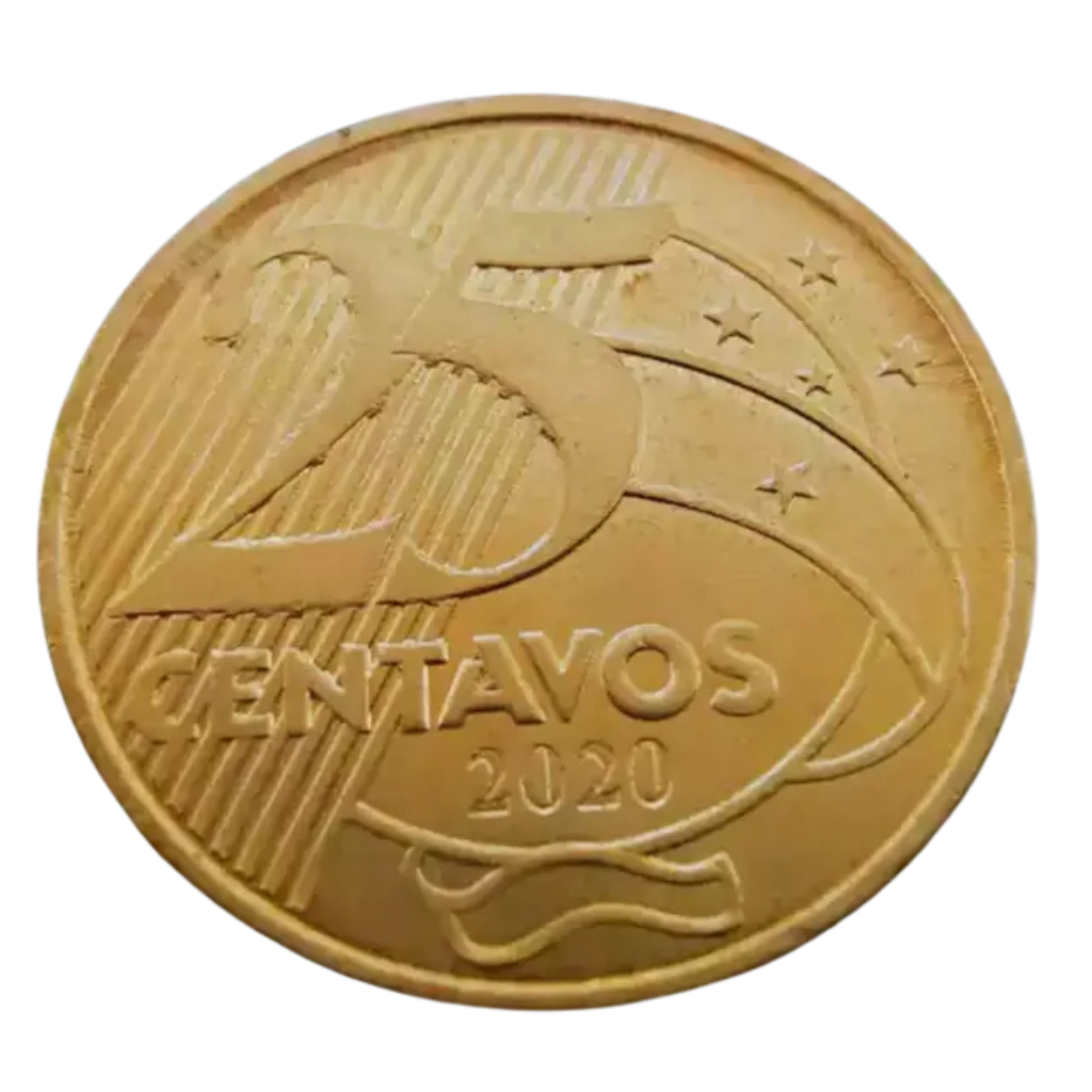 Moeda 25 Centavos 2020 Brasil - MBC - Imagem 3