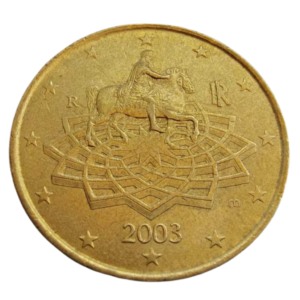 Moeda 50 Cents Euro 2003 - Itália - Imperador Marco Aurélio