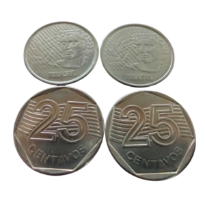 Moedas de 25 e 50 Centavos 1994 e 1995