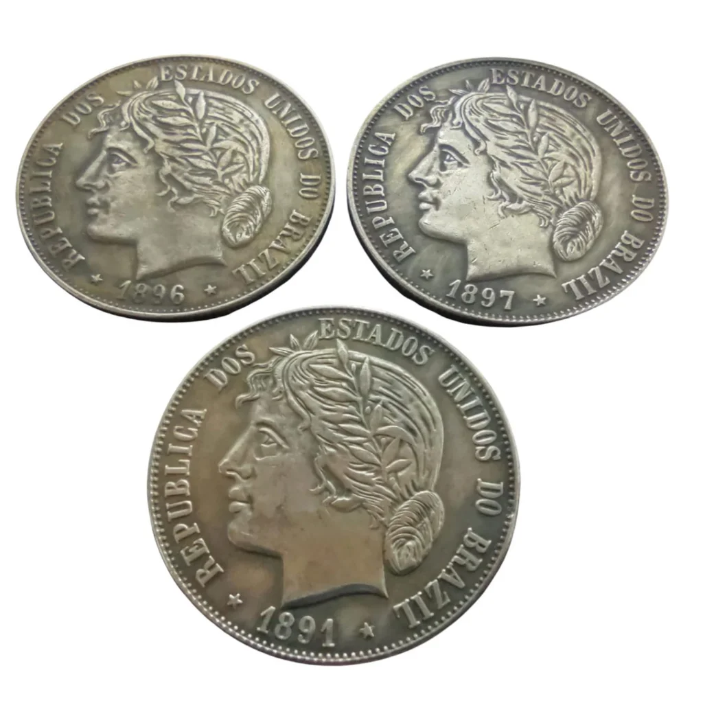 Set de Moedas 2000 Réis 1891-1896-1897 - 3 Cabeças