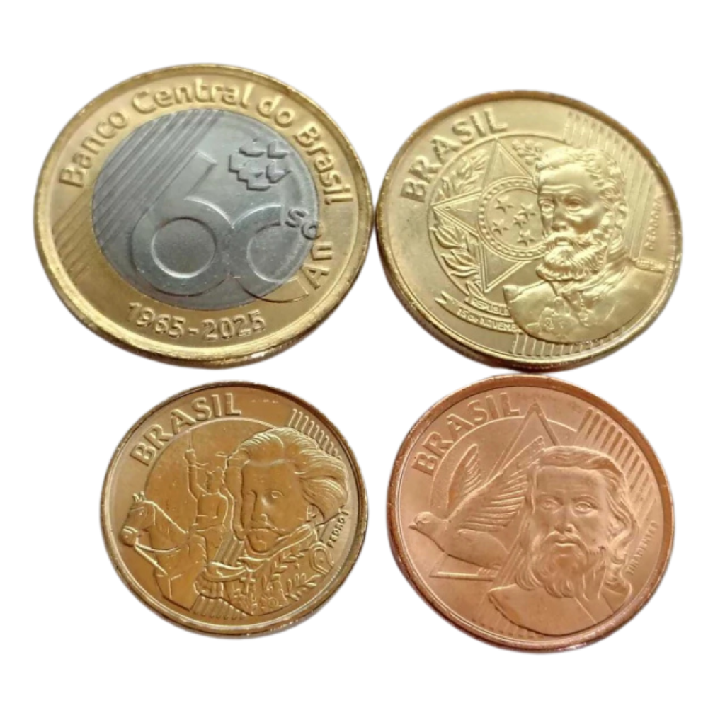 Moedas de 2025 Brasil - Flor de Cunho