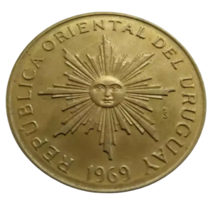 Moeda 10 Pesos 1969 Uruguai