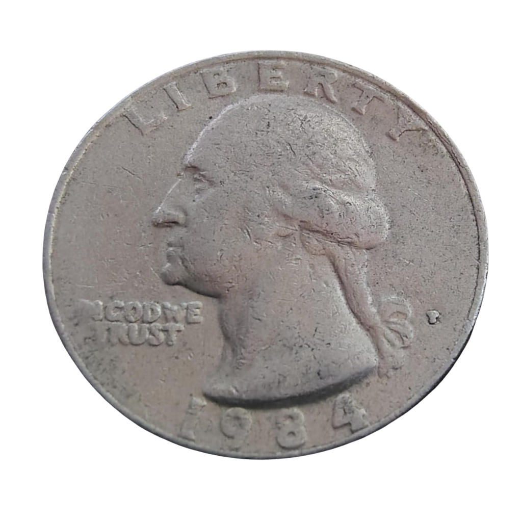Moeda Quarter Dólar 1984 Letra P - EUA