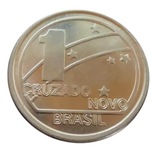 Moeda 1 Cruzado novo 1989 - Centenário da República