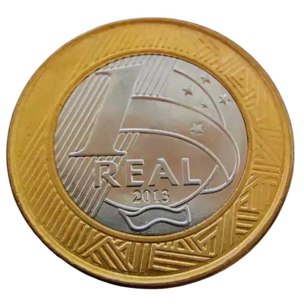 Moeda 1 Real 2013 Brasil – MBC - Imagem 2