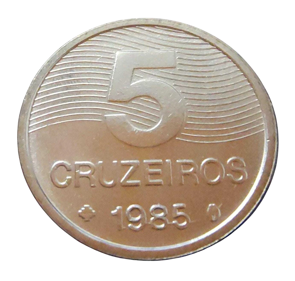 Moeda 5 Cruzeiros 1985 FAO Brasil - FC