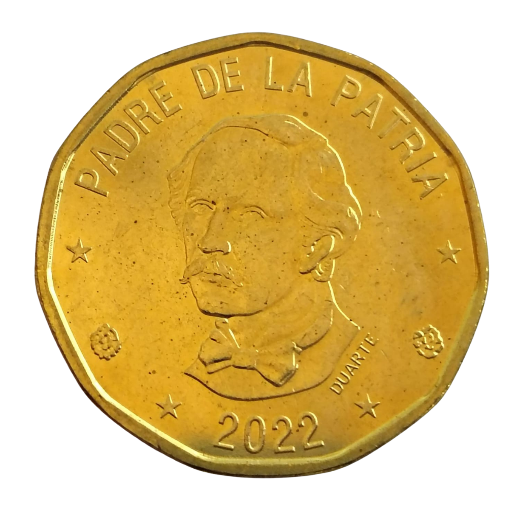 Moeda 1 Peso 2022 República Dominicana