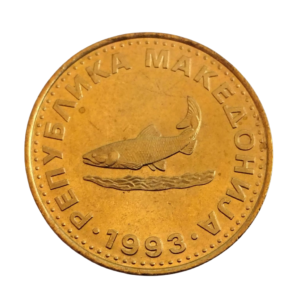 Moeda 2 Dinares 1993 Macedônia - FC
