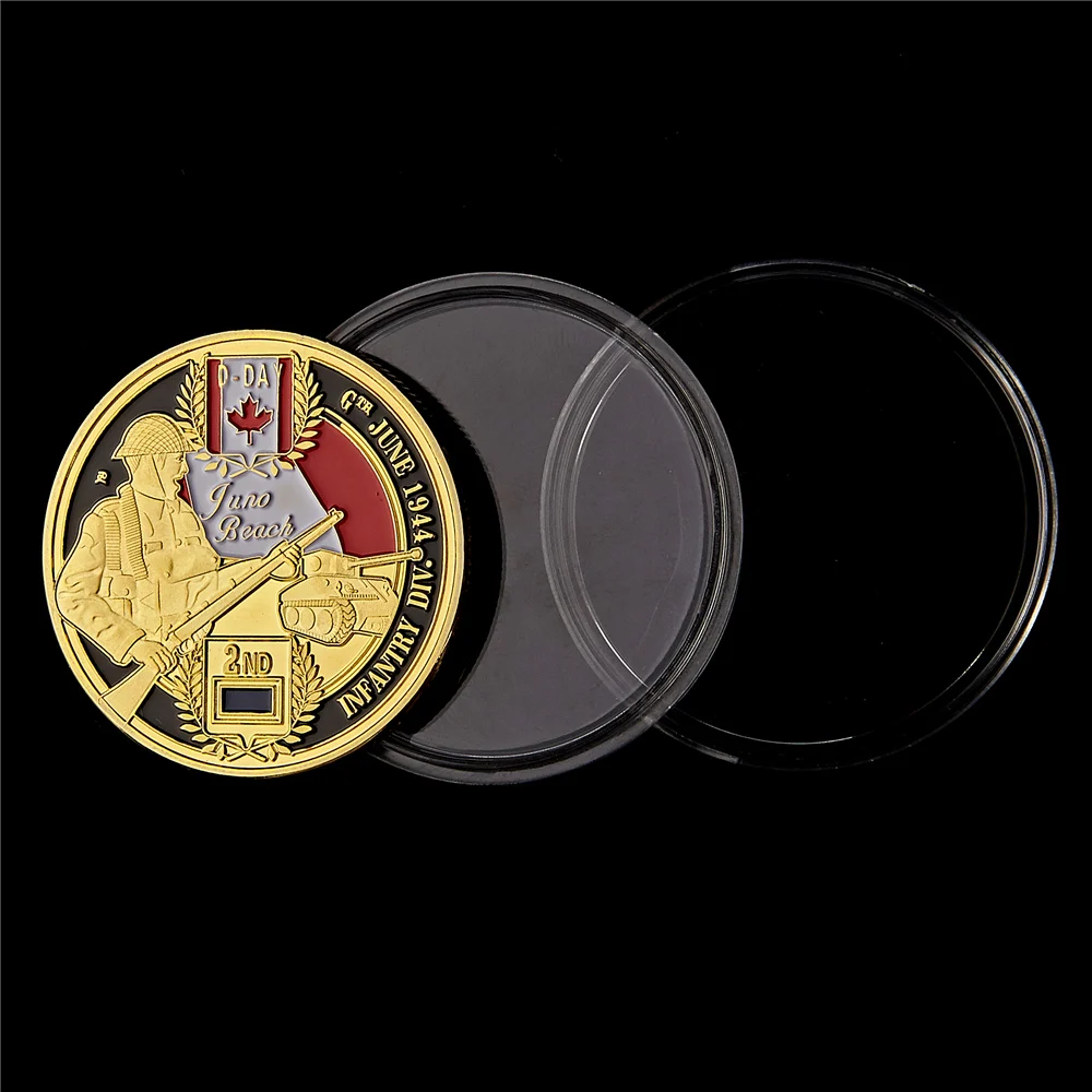 Medalha Comemorativa Juno Beach D-Day 2ª Divisão de Infantaria do Canadá - FC - Imagem 4
