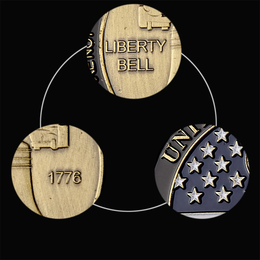 Medalha Comemorativa John F. Kennedy Sino da Liberdade e Gadsden Don't Tread on Me - FC - Imagem 6