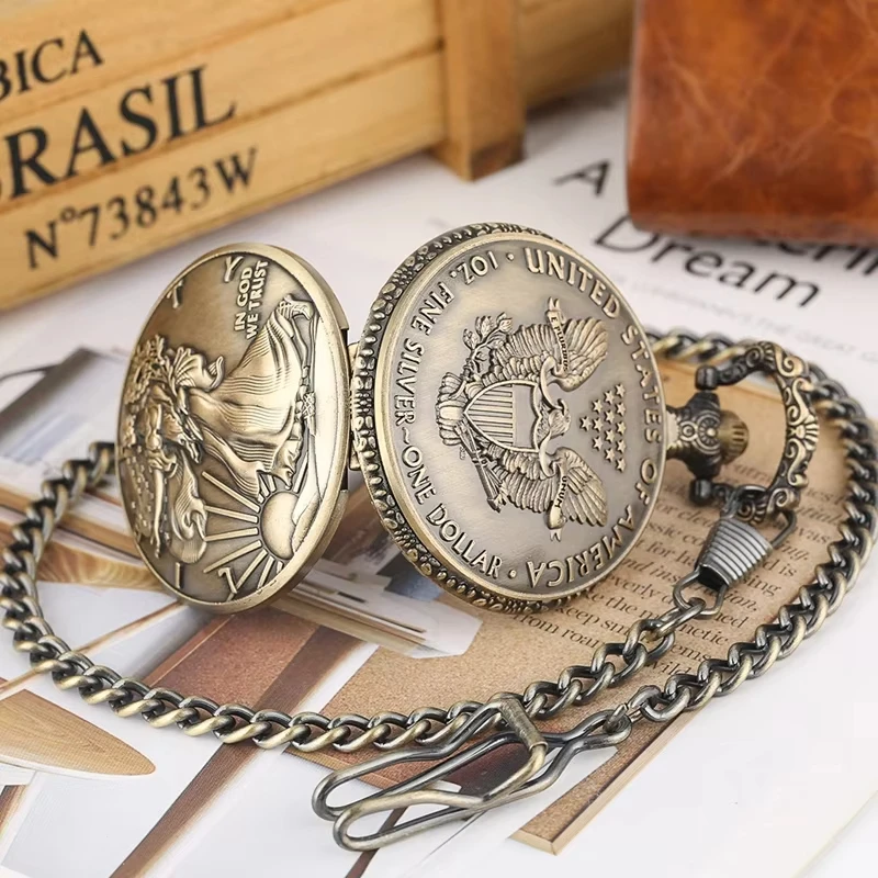 Relógio de Bolso 1 Dólar Liberty - Imagem 4