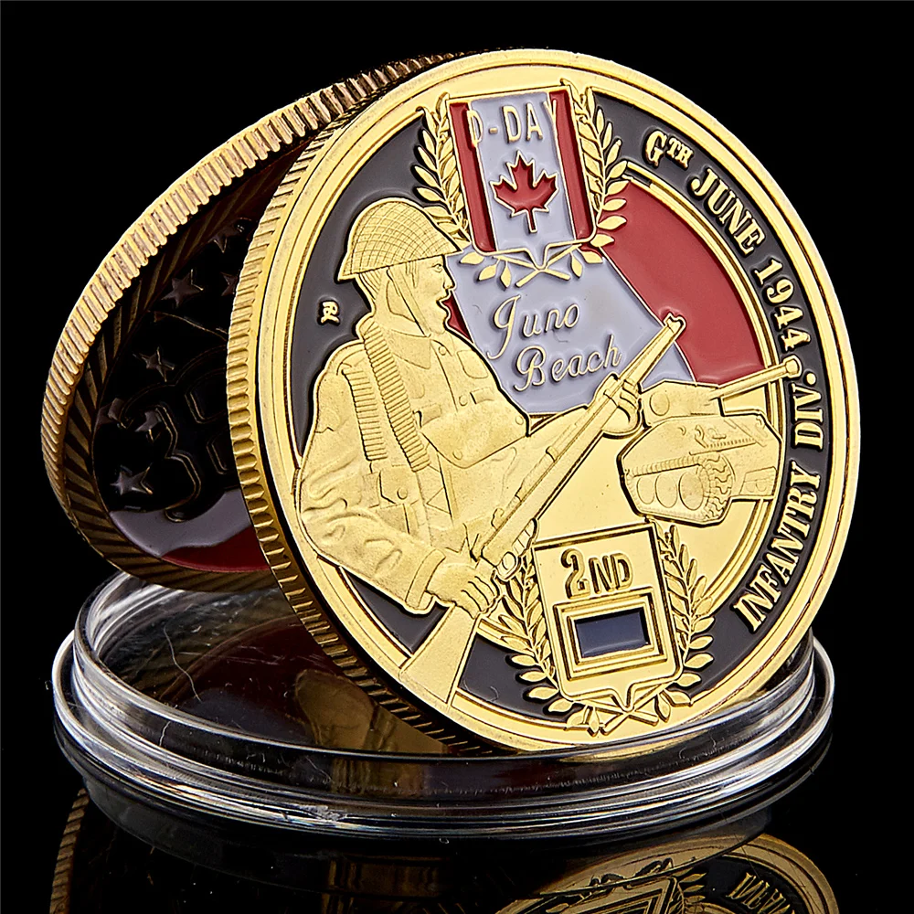 Medalha Comemorativa Juno Beach D-Day 2ª Divisão de Infantaria do Canadá - FC