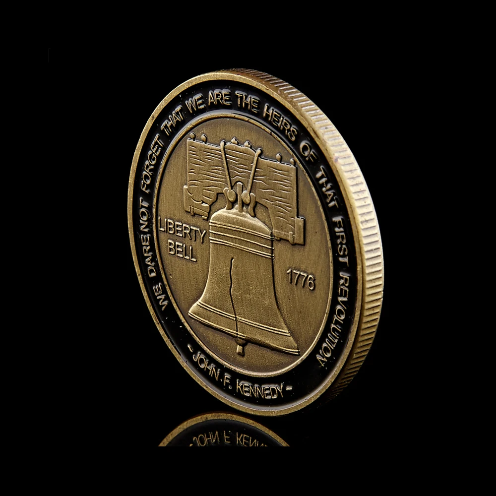 Medalha Comemorativa John F. Kennedy Sino da Liberdade e Gadsden Don't Tread on Me - FC - Imagem 5