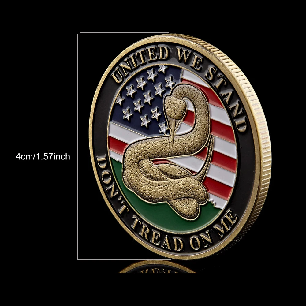 Medalha Comemorativa John F. Kennedy Sino da Liberdade e Gadsden Don't Tread on Me - FC - Imagem 4