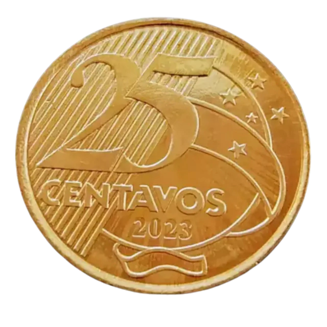 Moeda 25 Centavos Brasil 2023