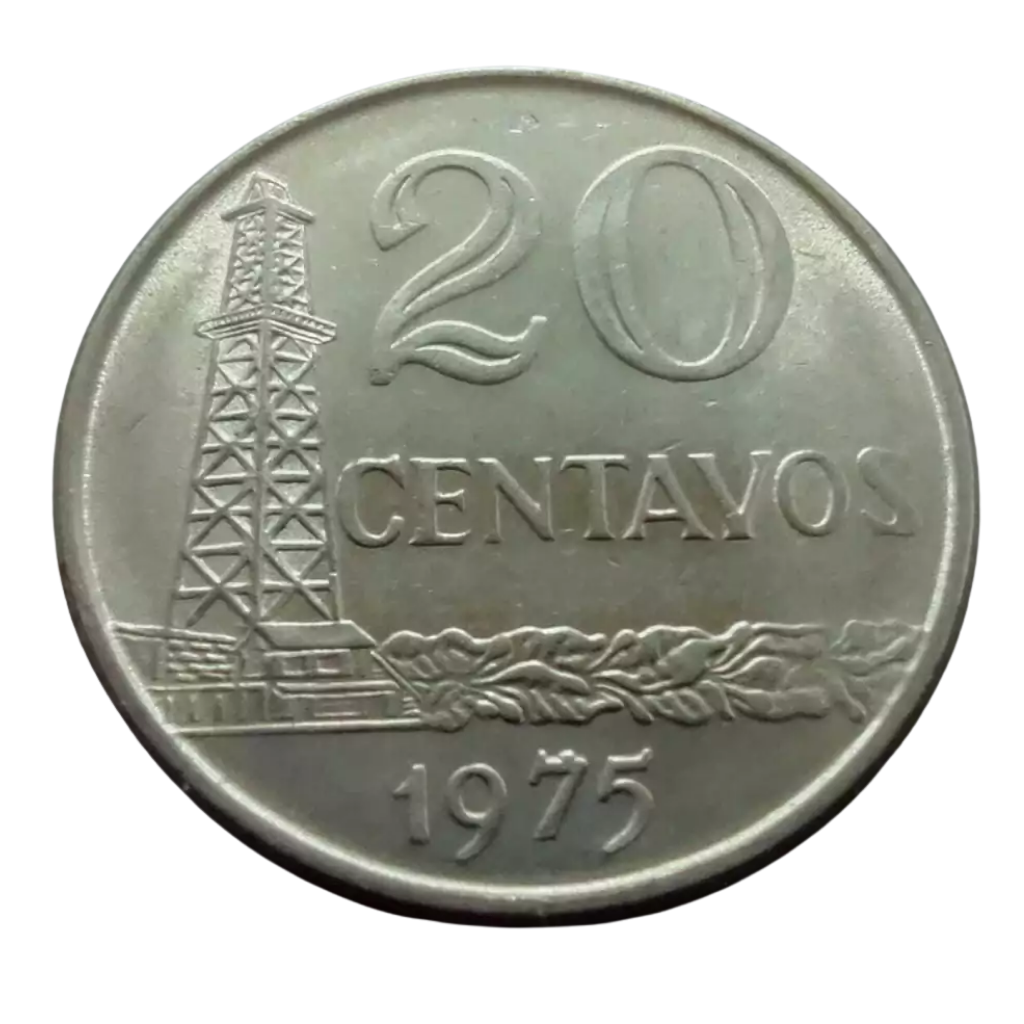 Moeda 20 Centavos 1975 Brasil - MBC