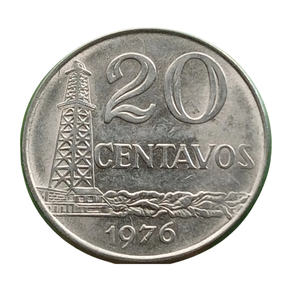 Moeda 20 Centavos 1976 Brasil - MBC