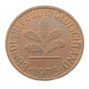 Moeda 1 Pfennig 1973 - Alemanha