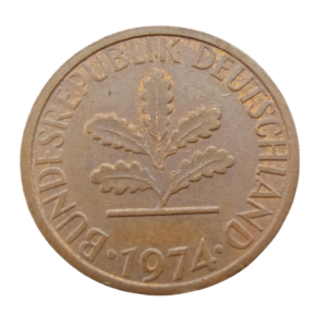 Moeda 1 Pfennig 1974 - Alemanha
