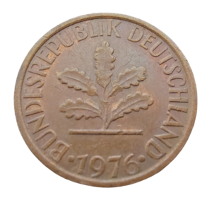 Moeda 1 Pfennig 1976 - Alemanha