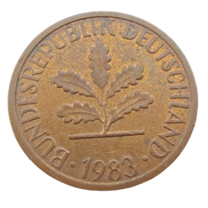 Moeda 1 Pfennig 1983 - Alemanha