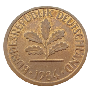 Moeda 1 Pfennig 1984 - Alemanha