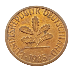 Moeda 1 Pfennig 1985 - Alemanha