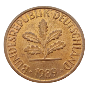 Moeda 1 Pfennig 1989 - Alemanha