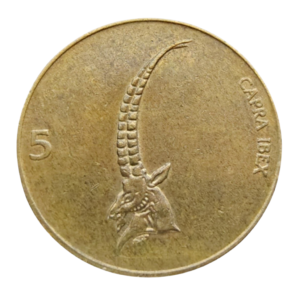 Moeda de 5 Tolarjev  1994 – Eslovênia