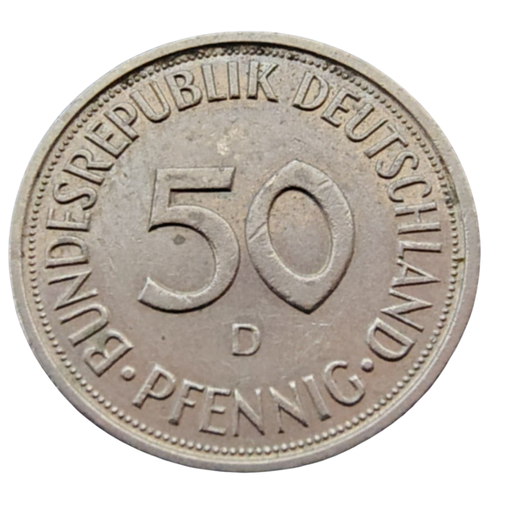 Moeda de 50 Pfennig – 1982 – Alemanha - Imagem 2