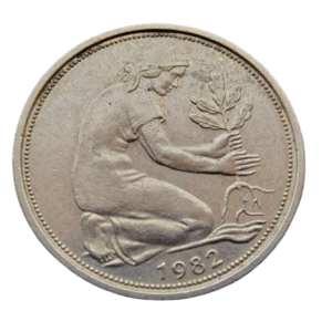 Moeda de 50 Pfennig – 1982 – Alemanha