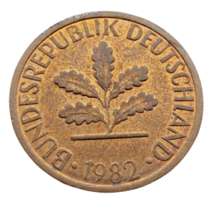 Moeda 1 Pfennig 1982 - Alemanha