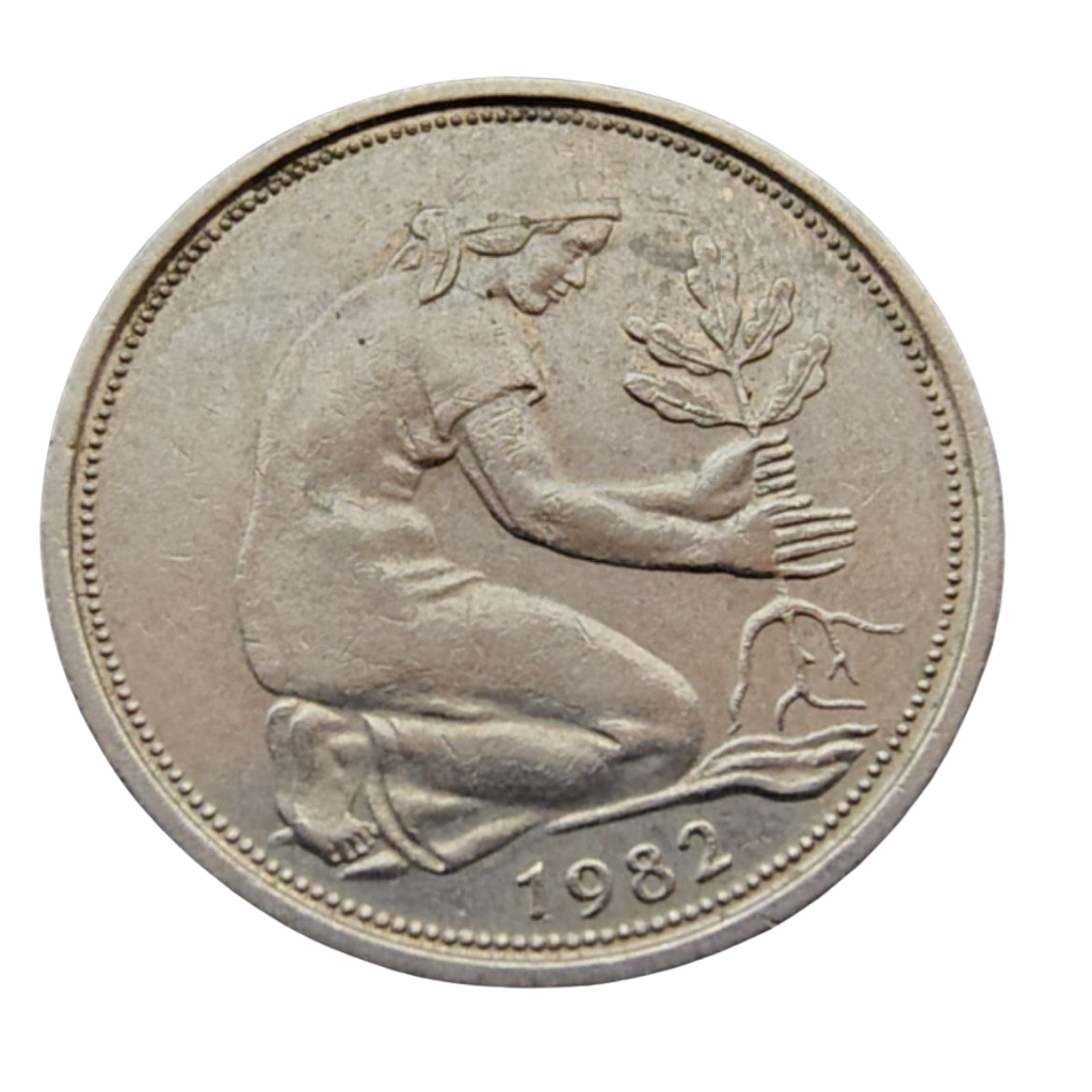Moeda de 50 Pfennig – 1982 – Alemanha