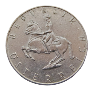 Moeda de 5 Schilling  1975 – Áustria