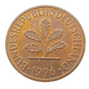 Moeda 1 Pfennig 1996 - Alemanha