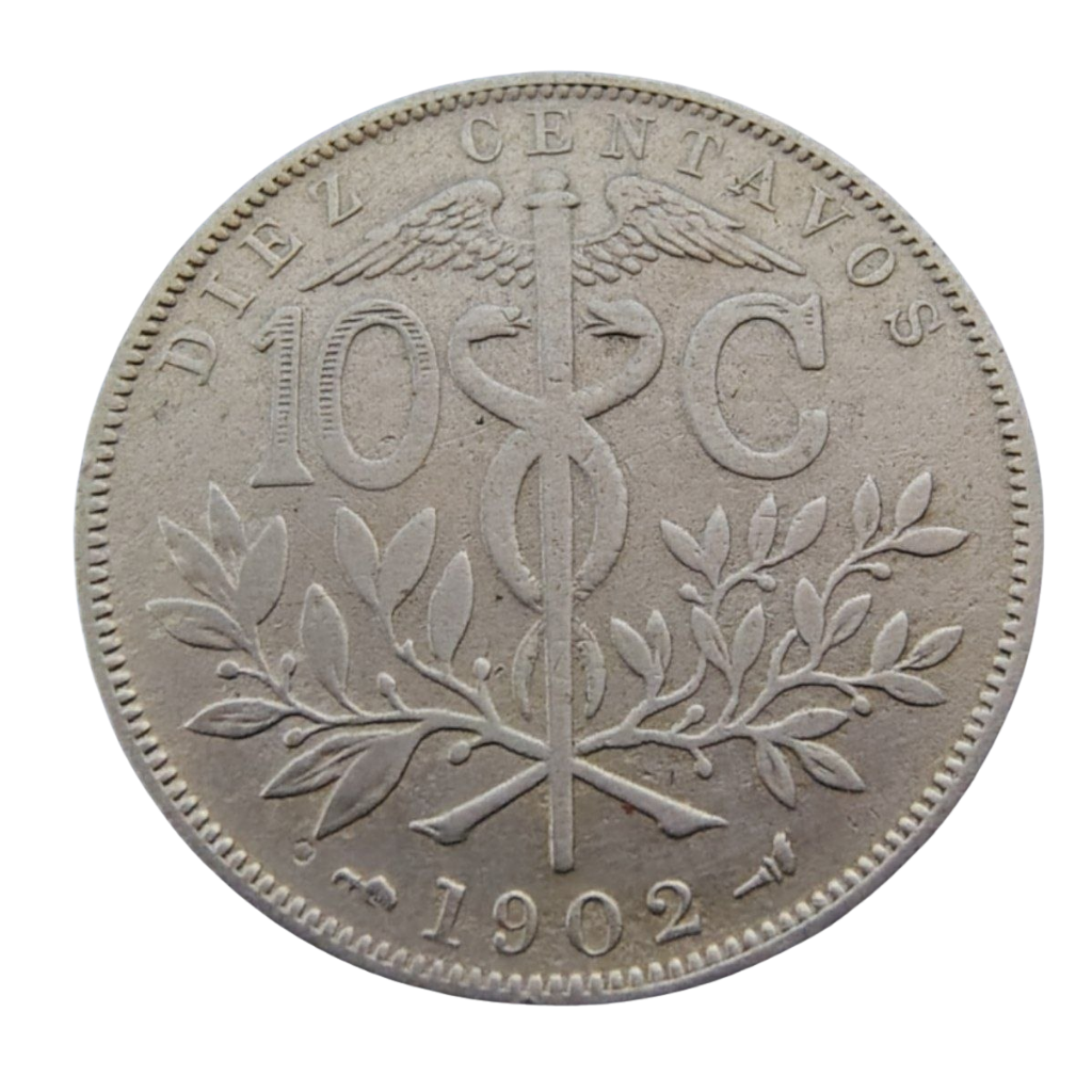 Moeda de 10 Centavos 1902 – Bolívia