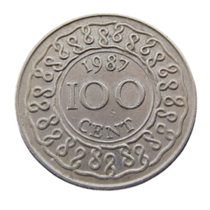 Moeda de 100 Cêntimos  1987 – Suriname
