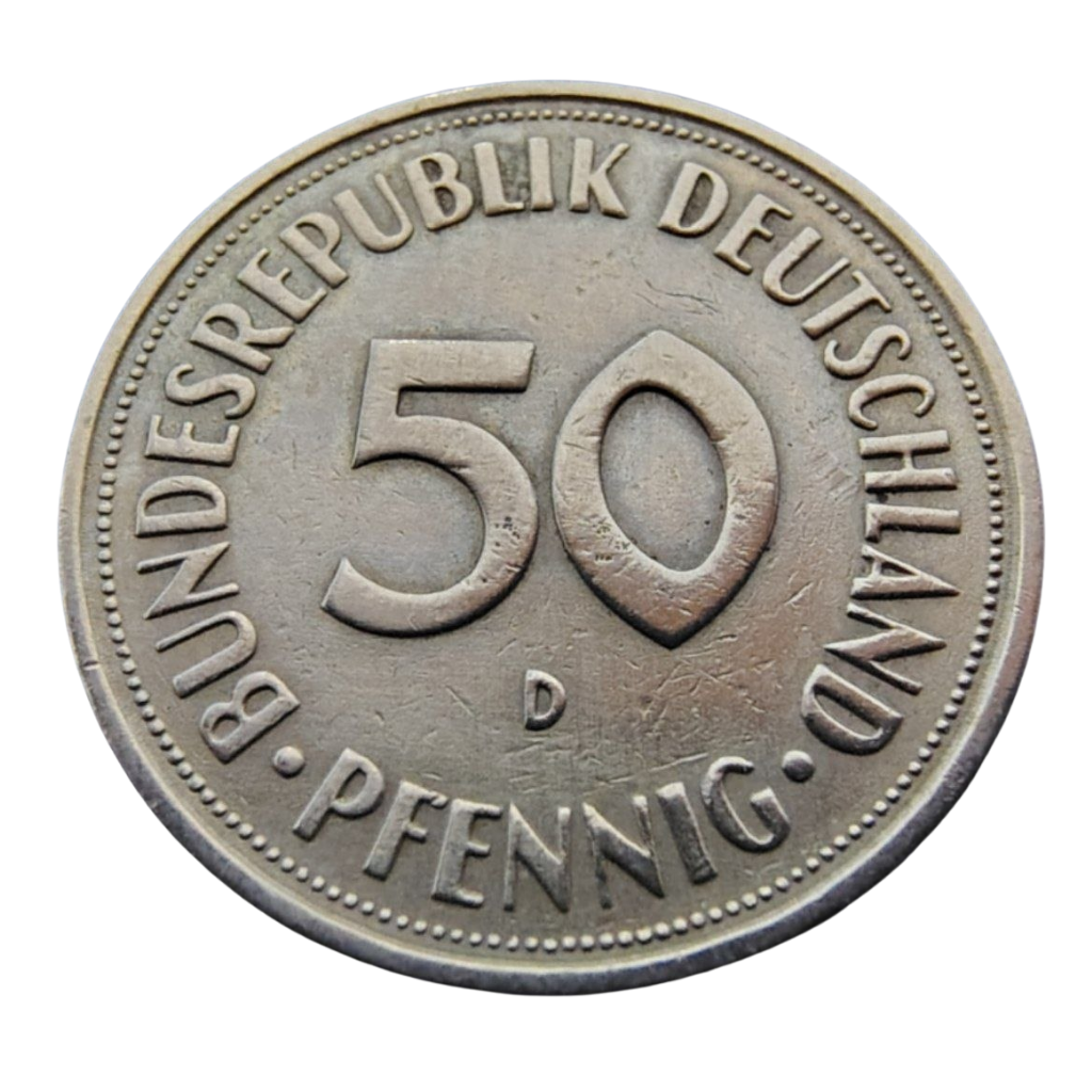 Moeda de 50 Pfennig – 1950 – Alemanha - Imagem 2