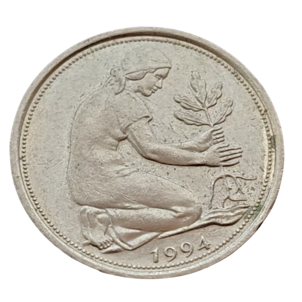 Moeda de 50 Pfennig – 1994 – Alemanha