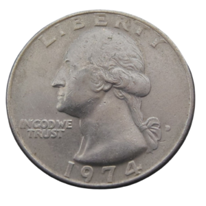 Moeda Quarter Dólar 1974 D- EUA