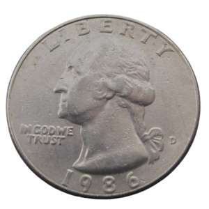 Moeda Quarter Dólar 1986 D - EUA