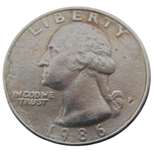 Moeda Quarter Dólar 1986 P - EUA